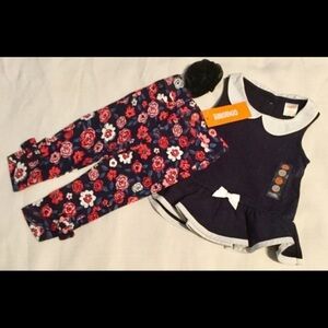 🌺GYMBOREE floral  set toddler girls size 12-18 m..